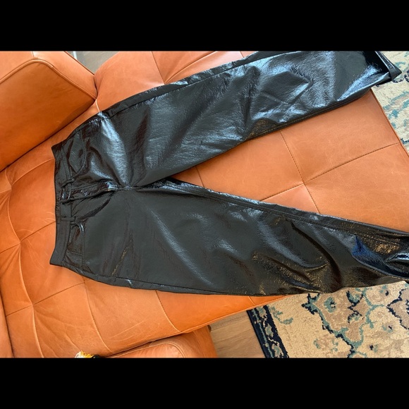 Reclaimed Vintage Faux Leather Moms Pants - Picture 4 of 7